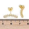 Clear Cubic Zirconia Curved Bar Stud Earrings EJEW-C023-07G-2