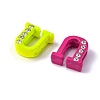 Spray Painted Zinc Alloy Slide Charms ALRI-WH0005-13U-3