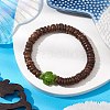 Natural Coconut Stretch Bracelets BJEW-JB11095-02-2