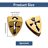 2Pcs Brass European Beads KK-DC0004-48-2