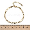 PVD Vacuum Plating 304 Stainless Steel Cable Chain Bracelet for Men Women BJEW-E031-05C-G-6