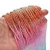 Transparent Painted Glass Beads Strands X1-DGLA-A034-T1mm-A19-2