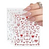 3Pcs 3 Colors Plastic Nail Art Stickers MRMJ-DJ0001-29-1