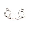 Platinum Plated Alloy Letter Pendants LS-PALLOY-J718-01P-Q-1