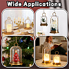 2Pcs Iron & Glass Wall-mounted Candle Holders AJEW-WH0481-732-5