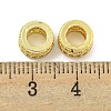 Rack Plating Brass Micro Pave Clear Cubic Zirconia European Beads KK-L215-018G-2