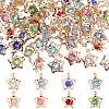 80Pcs 8 Colors Rhinestone Pendants IFIN-SC0001-68-1
