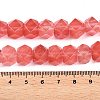 Cherry Quartz Glass Beads Strands G-T138-30-5