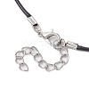 Transparent Electroplate Glass Pendant Necklaces NJEW-MZ00040-05-5