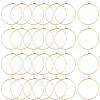 100Pcs 304 Stainless Steel Hoop Earring Findings STAS-BBC0009-65-1