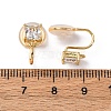 Brass Micro Pave Cubic Zirconia Ear Cuff Findings KK-F898-15B-G-3
