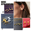 Unicraftale 304 Stainless Steel Ear Studs EJEW-UN0001-13A-G-3