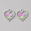 Platinum Alloy Rhinestone Pendants FIND-TAC0008-69P-06-1