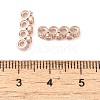 Rack Plating Brass Pave Clear Cubic Zirconia Spacer Bars KK-B088-11C-RG-3