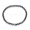 304 Stainless Steel Box Chain Necklaces NJEW-H493-17AS-B-1