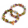 Unisex Synthetic Crackle Quartz Chips Beads Stretch Bracelets BJEW-S143-18-1-11