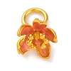 Brass Enamel Charms KK-U042-14G-01-1