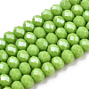 Electroplate Glass Beads Strands EGLA-A034-P6mm-A28-1