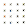 80Pcs 8 Colors Christmas Opaque Glass Beads EGLA-YW0001-05-2