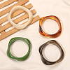4Pcs 4 Colors Resin Bangles for Women BJEW-JOY0001-01-3