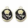 Rack Plating Alloy Enamel Pendants PALLOY-N172-063-3