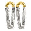 304 Stainless Steel Tassel Chain Stud Earrings for Women EJEW-U023-07GP-2