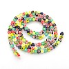 Handmade Millefiori Glass Bead Strands LAMP-J036-6x6mm-M-2