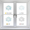 16 Sheets 4 Styles Waterproof PVC Colored Laser Stained Window Film Static Stickers DIY-WH0314-092-4