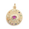 Brass Micro Pave Cubic Zirconia Pendants KK-O126-04G-02-1