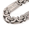 Tarnish Resistant 304 Stainless Steel Byzantine Chain Bracelets BJEW-B078-71P-2