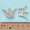 Alloy Rhinestone Slide Charms RB-S048-22-4