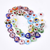 Handmade Millefiori Lampwork Beads Strands LAMP-S191-09-2