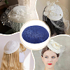 Imitation Hemp Round Fascinator Hat Base for Millinery AJEW-WH0472-45C-01-6