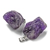 Raw Rough Natural Amethyst Pendants G-M405-02P-07-2