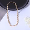 Imitation Pearl Sun & Oval Boho Link Chain Necklaces JN1131A-4