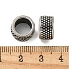 316 Surgical Stainless Steel Large Hole Beads STAS-Q326-09AS-09-2