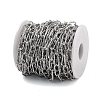 Tarnish Resistant Textured 304 Stainless Steel Paperclip Chains CHS-H026-18P-3