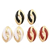 PVD Vacuum Plating Golden 304 Stainless Steel Stud Earrings for Women EJEW-Z068-09G-1