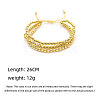 Brass Round Beaded Braided Beaed Bracelets WT6020-1-4