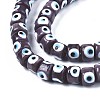 Handmade Evil Eye Lampwork Beads Strands LAMP-WH0006-05F-3