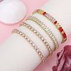 4Pcs 4 Style Cubic Zirconia Tennis Bracelets Set BJEW-SZ0002-66G-3