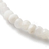 Faceted Rondelle Natural Rainbow Moonstone Beads Stretch Bracelets BJEW-JB06383-06-4
