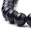 Synthetic Blue Goldstone Beads Strands X-G-S259-41-10mm-3