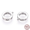 Rhodium Plated 925 Sterling Silver Micro Pave Cubic Zirconia Charms STER-T004-31P-1