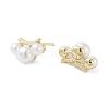 Rack Plating Brass  Stud Earring EJEW-C081-38G-2