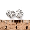 Brass Micro Pave Clear Cubic Zirconia Beads KK-U042-05G-1-3