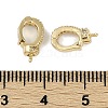 Brass Micro Pave Clear Cubic Zirconia Fold Over Clasps KK-I719-32G-3