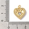 Rack Plating Brass Clear Cubic Zirconia Pendants KK-Z056-16G-3