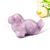 Natural Lepidolite Carved Healing Sea Dog Figurines PW-WG85858-03-1