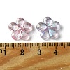 UV Plating Iridescent Transparent Acrylic Beads OACR-O006-07B-3